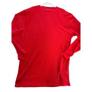 Galaxy By Harvic Men's Red Thermal Long Sleeve Slim Tall T-Shirt Size 3XL